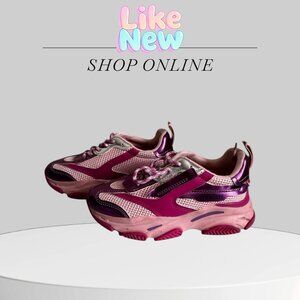 Steve Madden Kids Chunky Sneakers Size 1 Metallic Pink Like New
